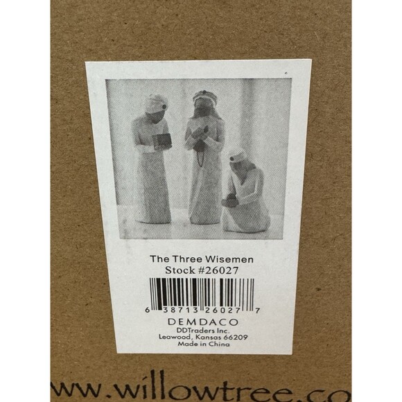 NEW Willow Tree The Three Wisemen Nativity Set 26027 Demdaco Susan Lordi 2000 - Picture 3 of 12
